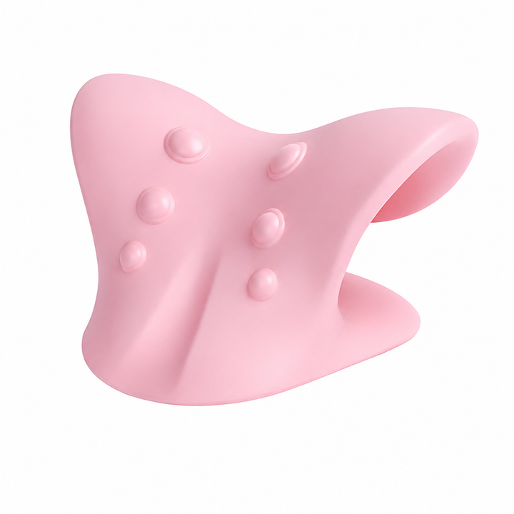 Premium Neck Support Pillow Cervical Spine Alignment Shoulder Traction Relaxer Chiropractic Style Neck Stretcher Pain Relief Posture Support Cushion Portable
