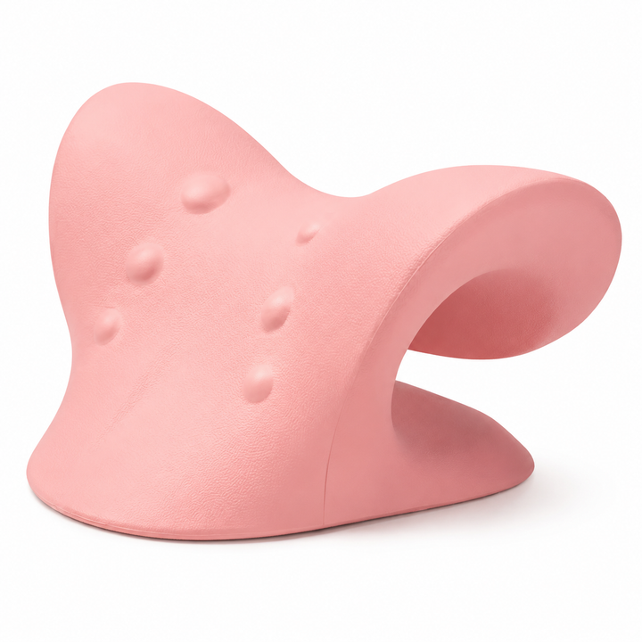 Premium Neck Support Pillow Cervical Spine Alignment Shoulder Traction Relaxer Chiropractic Style Neck Stretcher Pain Relief Posture Support Cushion Portable