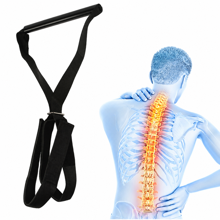 Premium Neck Traction Belt Adjustable Y Shaped Neck Support Brace Neoprene Cervical Support Strap Portable Home Office Travel Daily Use Comfort Fit