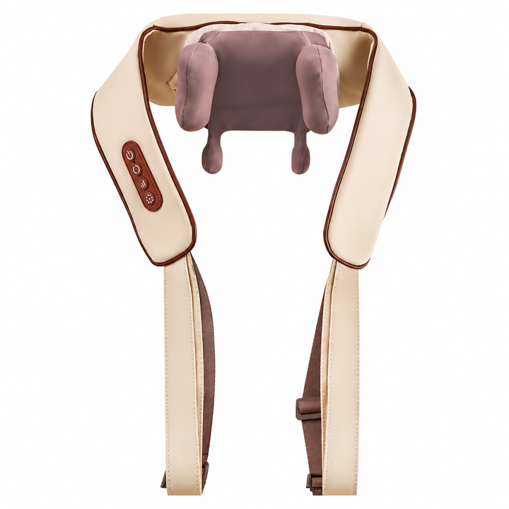 Premium Neck and Shoulder Massager with Heat Shiatsu Deep Tissue Kneading Rechargeable Wireless Massage Shawl Back Neck Pain Relief Portable Home Office Travel Use