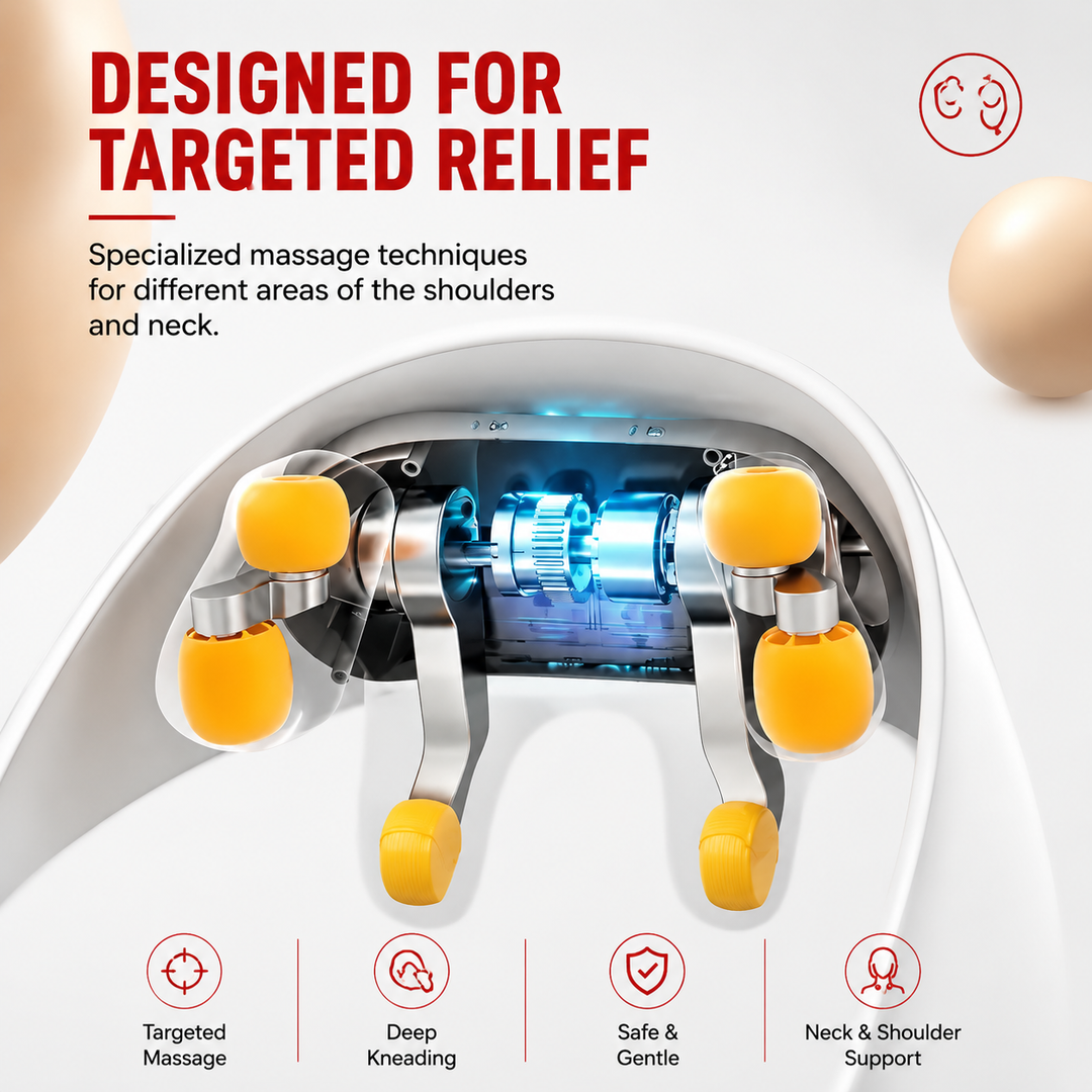 Premium Neck and Shoulder Massager with Heat Shiatsu Kneading Electric Massage Shawl Rechargeable for Back Neck Arms Gym Work Daily Use Comfort