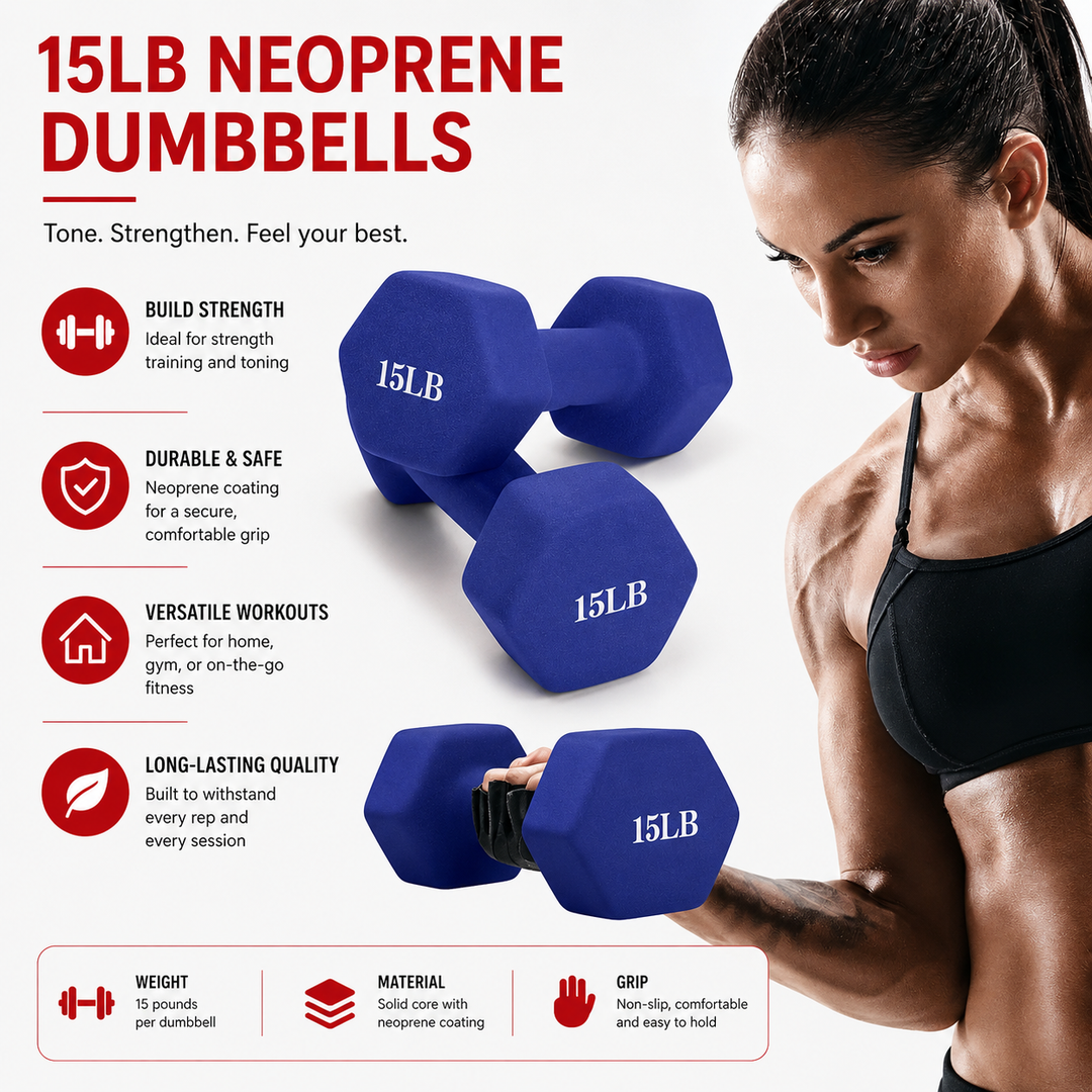 Premium Neoprene Dumbbell Non Slip Single Weight 1.1lb 2.2lb 4.4lb Hand Weight Compact Fitness Dumbbell for Home Gym Workout Training Daily Use