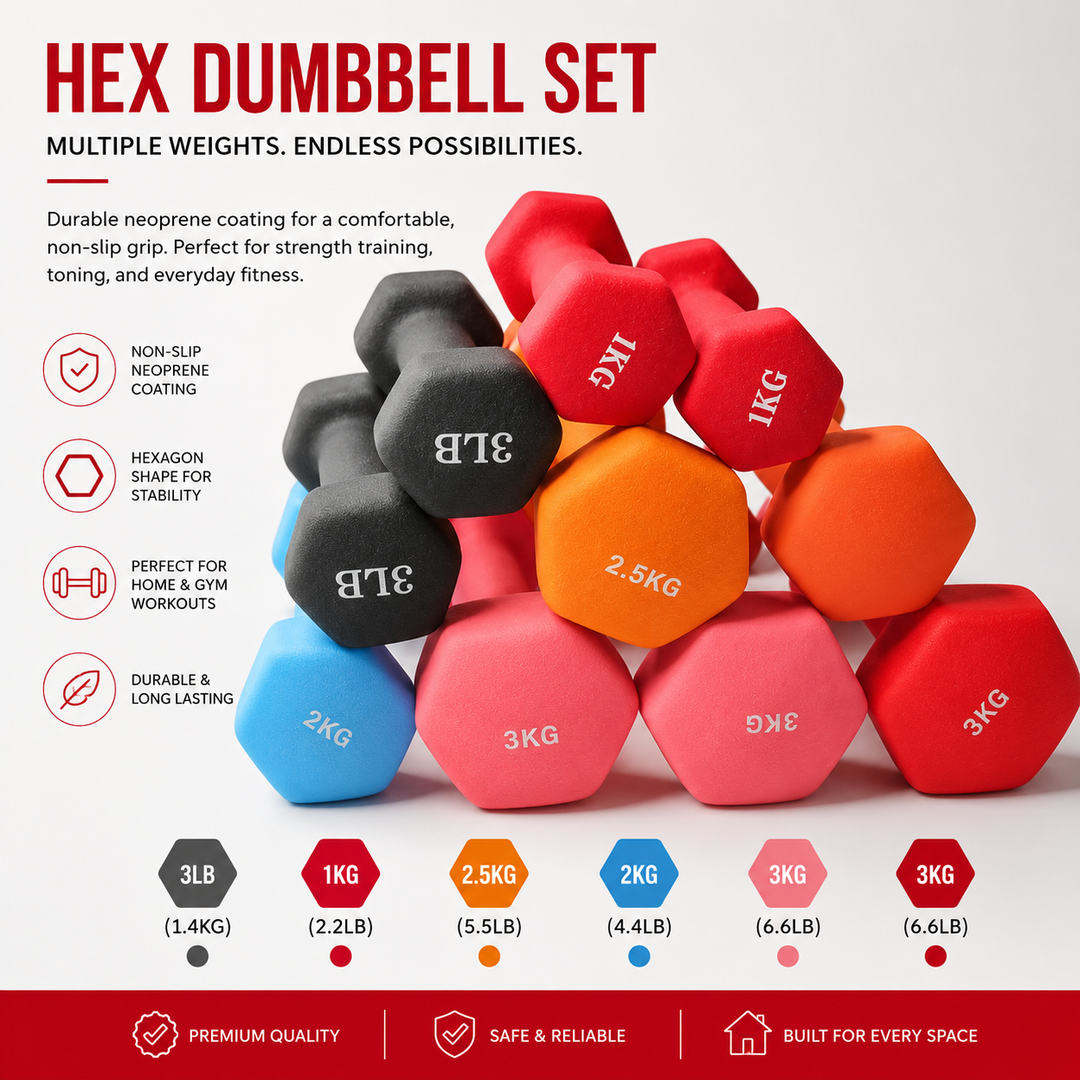 Premium Neoprene Dumbbell Non Slip Single Weight 1.1lb 2.2lb 4.4lb Hand Weight Compact Fitness Dumbbell for Home Gym Workout Training Daily Use