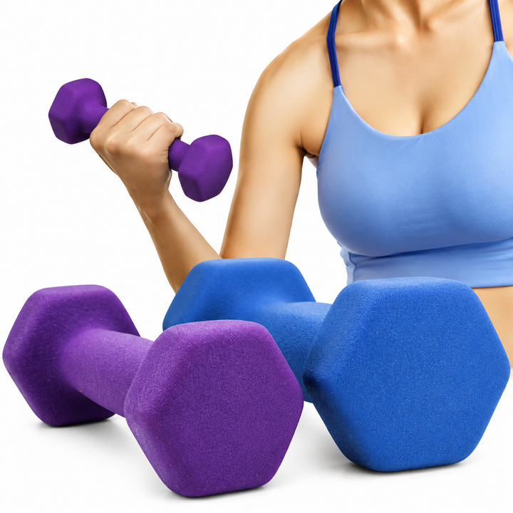 Premium Neoprene Dumbbell Non Slip Single Weight 1.1lb 2.2lb 4.4lb Hand Weight Compact Fitness Dumbbell for Home Gym Workout Training Daily Use