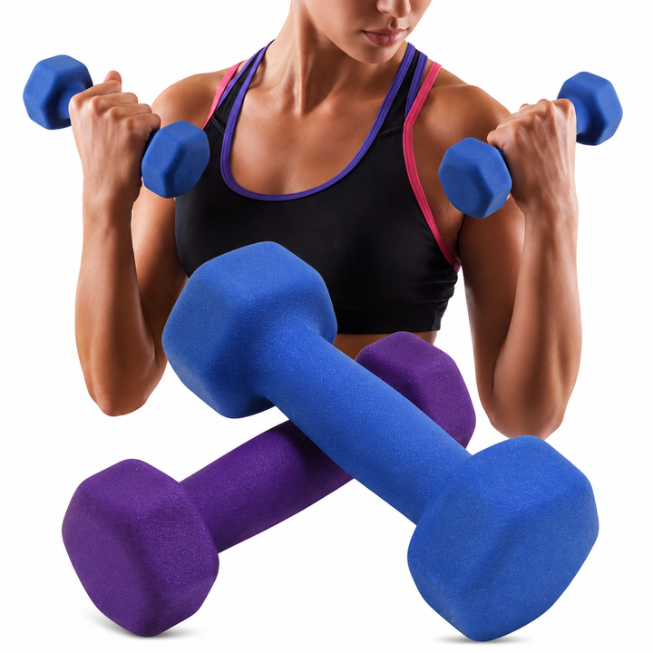 Premium Neoprene Dumbbell Non Slip Single Weight 1.1lb 2.2lb 4.4lb Hand Weight Compact Fitness Dumbbell for Home Gym Workout Training Daily Use