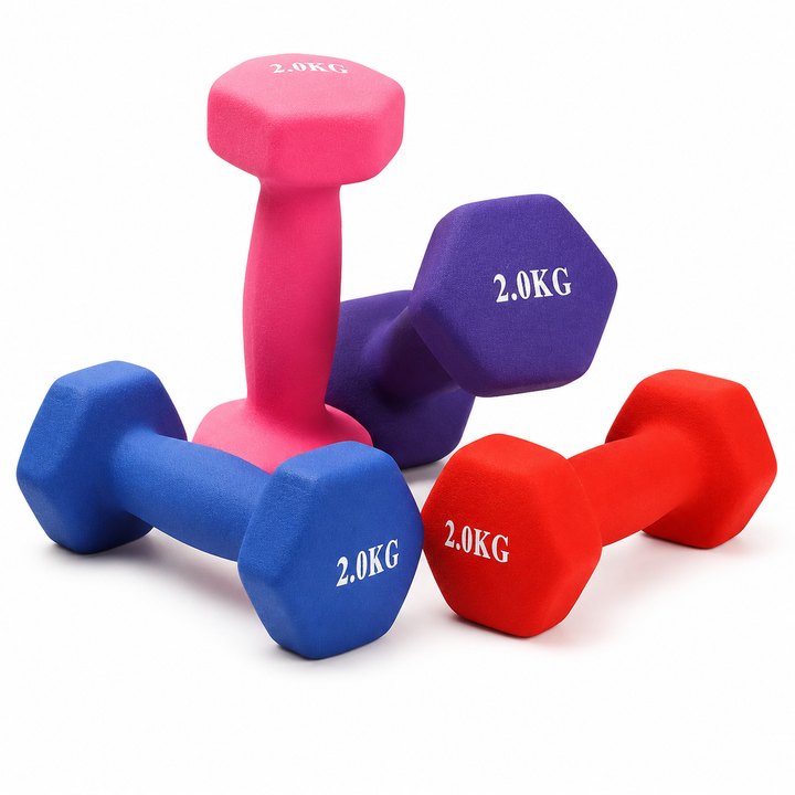 Premium Neoprene Dumbbell Non Slip Single Weight 1.1lb 2.2lb 4.4lb Hand Weight Compact Fitness Dumbbell for Home Gym Workout Training Daily Use
