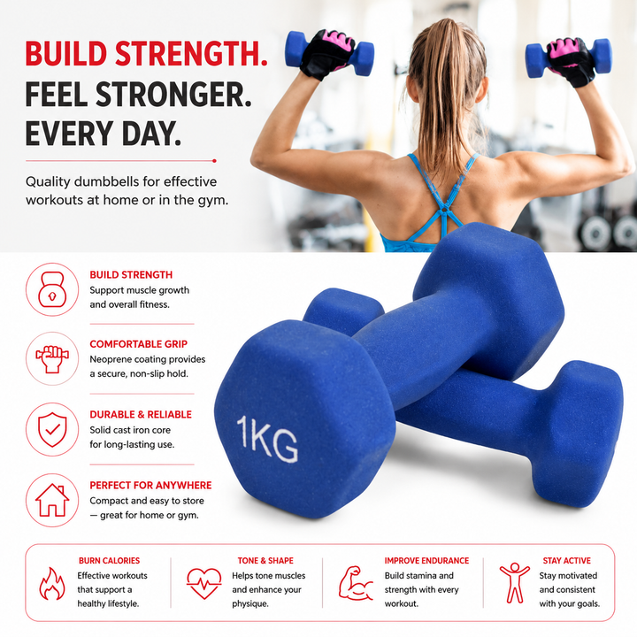 Premium Neoprene Dumbbell Set Colored Non-Slip Grip Weights 2lb 3lb 5lb Home Gym Fitness Training Set with Storage Case Durable Exercise Hand Weights