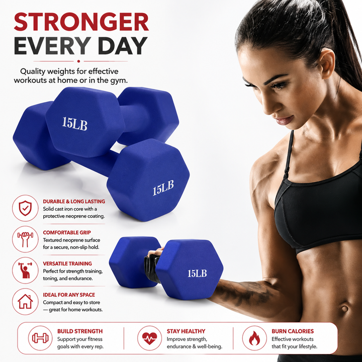 Premium Neoprene Dumbbell Set Colored Non-Slip Grip Weights 2lb 3lb 5lb Home Gym Fitness Training Set with Storage Case Durable Exercise Hand Weights