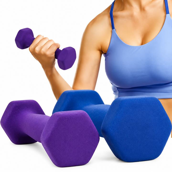 Premium Neoprene Dumbbell Set Colored Non-Slip Grip Weights 2lb 3lb 5lb Home Gym Fitness Training Set with Storage Case Durable Exercise Hand Weights