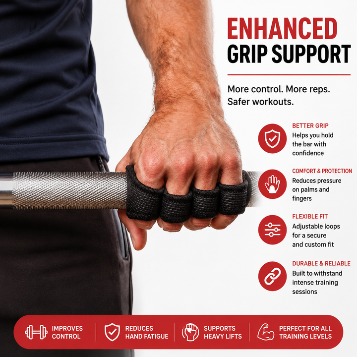 Premium Neoprene Grip Pads Weightlifting Lifting Grips Anti Slip Gym Hand Pads Powerlifting Calisthenics Fitness Training Grip Support Pads Pair