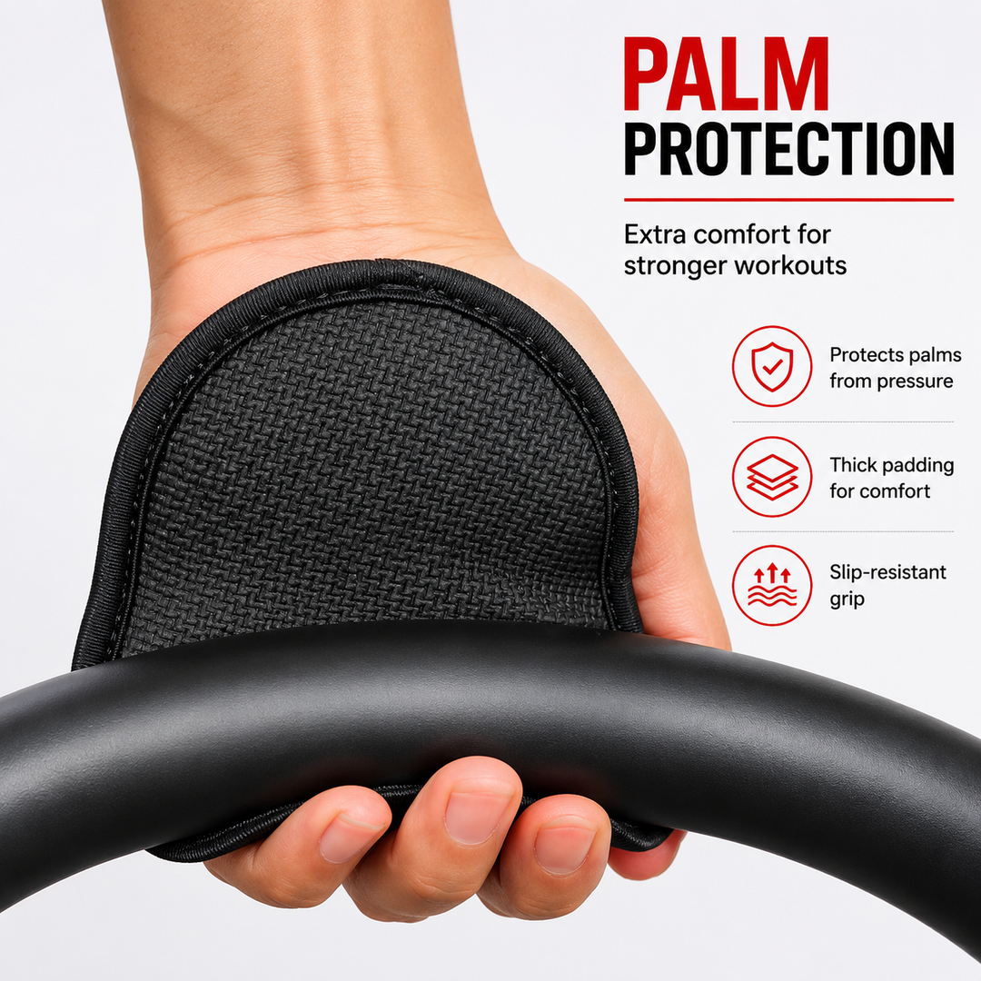 Premium Neoprene Grip Pads Weightlifting Lifting Grips Anti Slip Gym Hand Pads Powerlifting Calisthenics Fitness Training Grip Support Pads Pair
