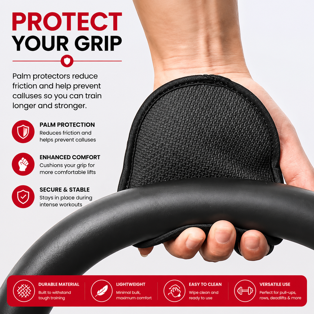 Premium Neoprene Grip Pads Weightlifting Powerlifting Anti-Slip Hand Grips Gym Training Calisthenics Fitness Workout Grip Support Gloves Men Women