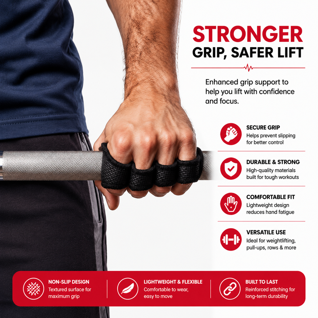 Premium Neoprene Grip Pads Weightlifting Powerlifting Anti-Slip Hand Grips Gym Training Calisthenics Fitness Workout Grip Support Gloves Men Women