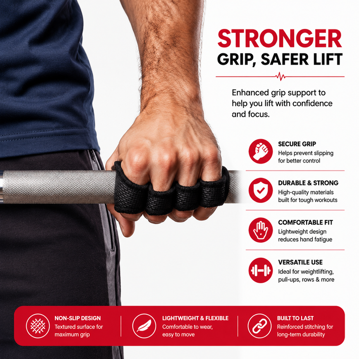 Premium Neoprene Grip Pads Weightlifting Powerlifting Anti-Slip Hand Grips Gym Training Calisthenics Fitness Workout Grip Support Gloves Men Women