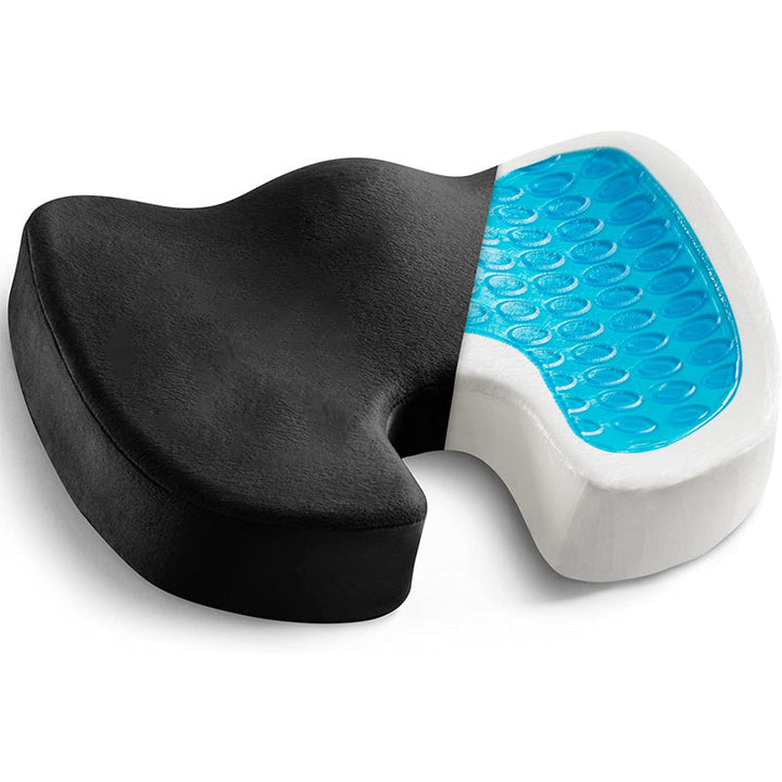 Premium Non-Slip Gel Memory Foam Cushion Ergonomic Coccyx Seat Support Office Chair Car Seat Long Sitting Pressure Relief Comfort Cushion