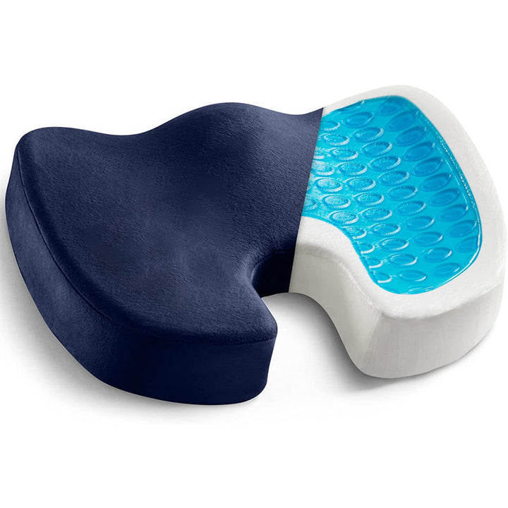 Premium Non-Slip Gel Memory Foam Cushion Ergonomic Coccyx Seat Support Office Chair Car Seat Long Sitting Pressure Relief Comfort Cushion