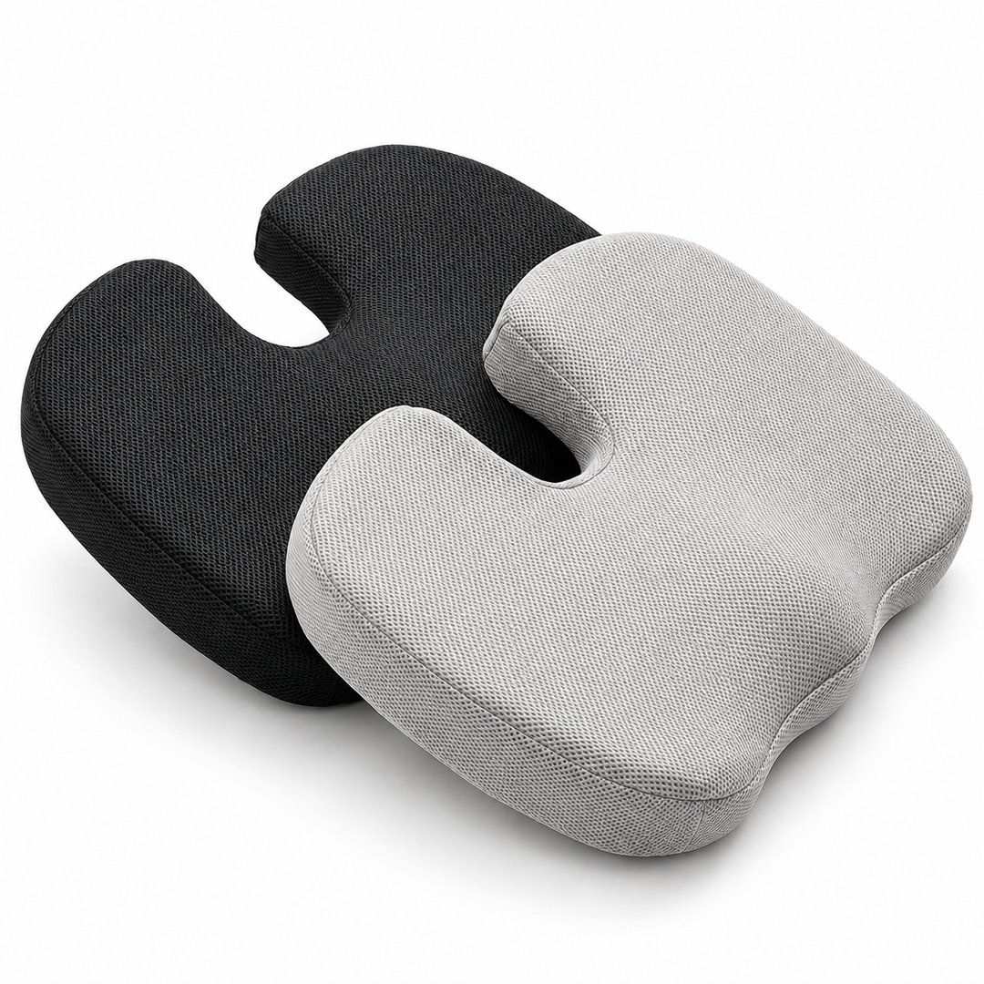 Premium Non-Slip Gel &amp; Memory Foam Cushion Ergonomic Coccyx Support Cushion Office Chair Car Seat Long Sitting Comfort Pressure Relief Seat Pad