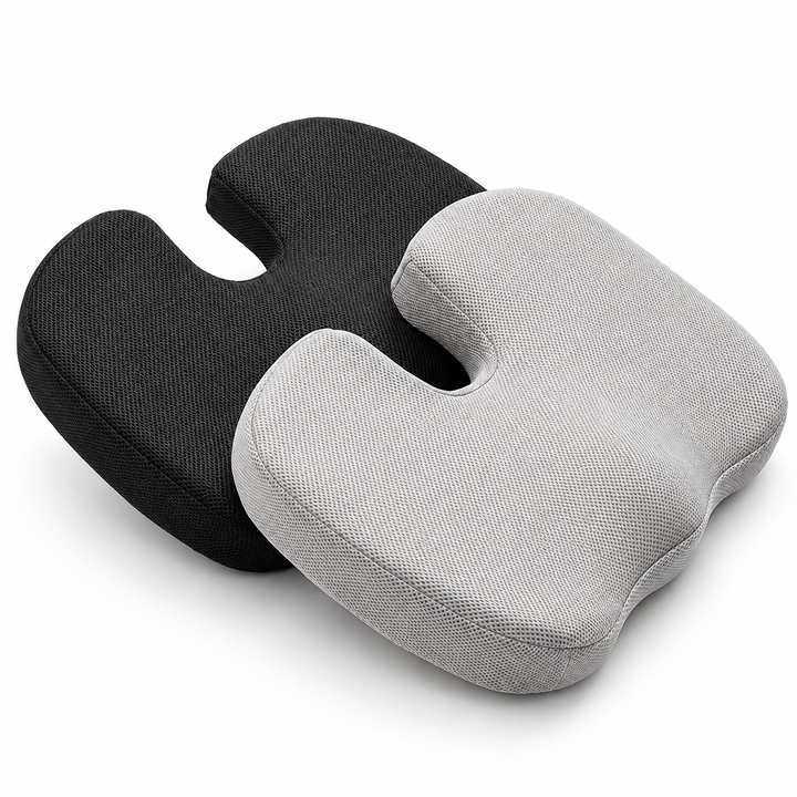 Premium Non-Slip Gel &amp; Memory Foam Cushion Ergonomic Coccyx Support Cushion Office Chair Car Seat Long Sitting Comfort Pressure Relief Seat Pad