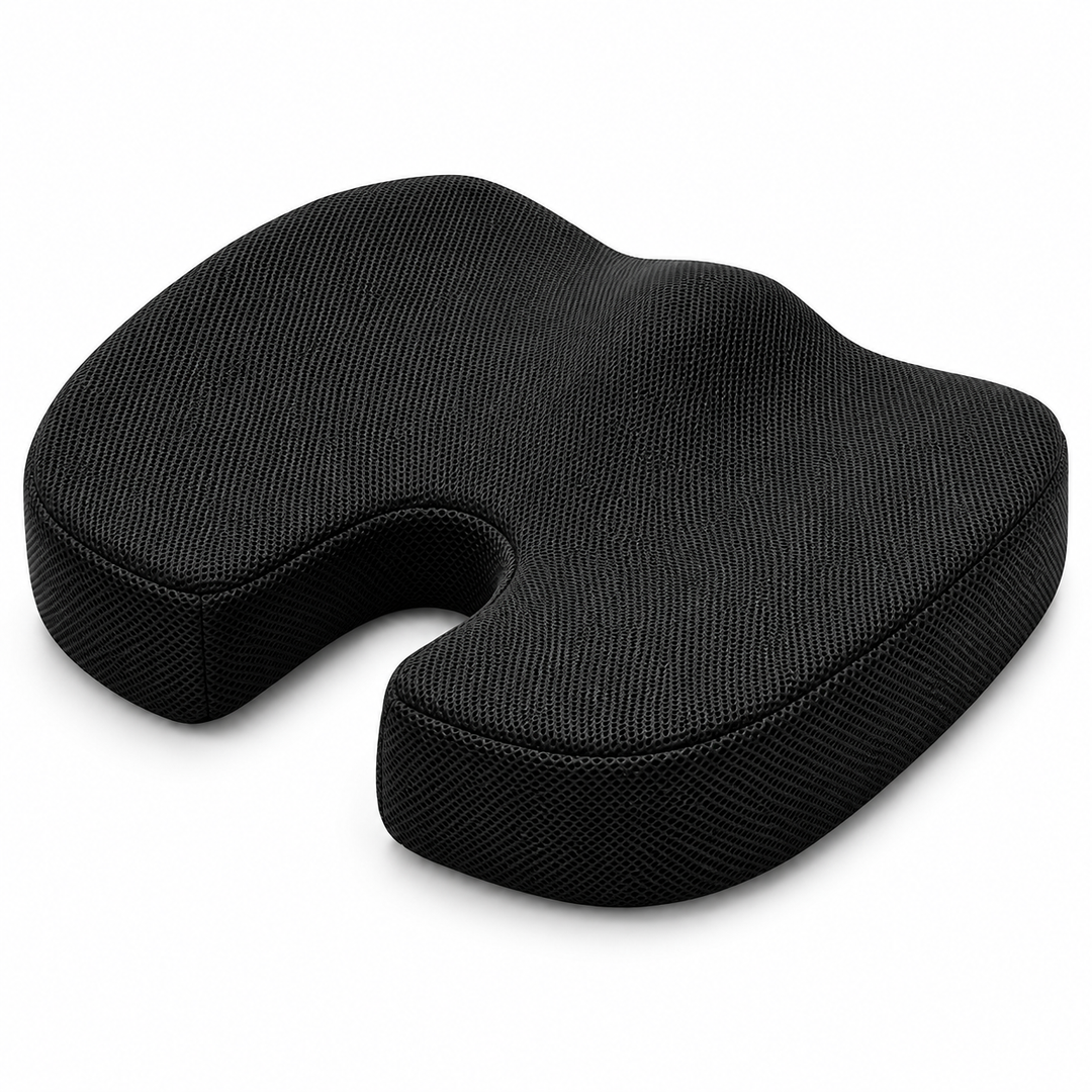 Premium Non-Slip Gel & Memory Foam Cushion Ergonomic Coccyx Support Cushion Office Chair Car Seat Long Sitting Comfort Pressure Relief Seat Pad