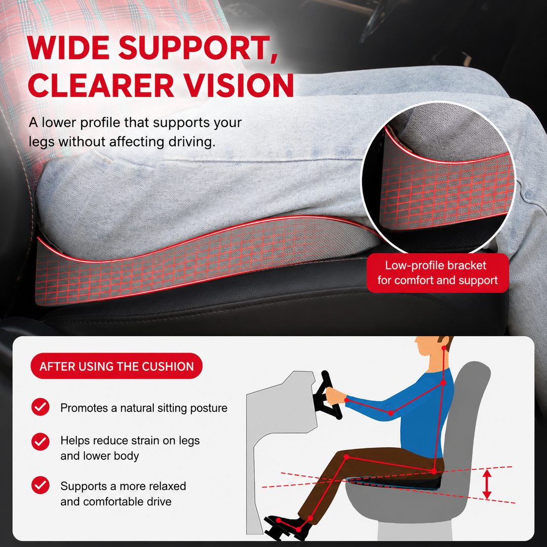 Premium Orthopedic Memory Foam Cushion Non Slip Tailbone Sciatica Seat Cushion Back Support Pressure Relief Chair Car Prostate Comfort Pad