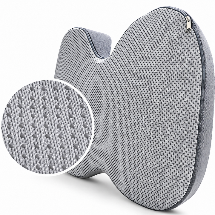 Premium Orthopedic Memory Foam Cushion Non Slip Tailbone Sciatica Seat Cushion Back Support Pressure Relief Chair Car Prostate Comfort Pad