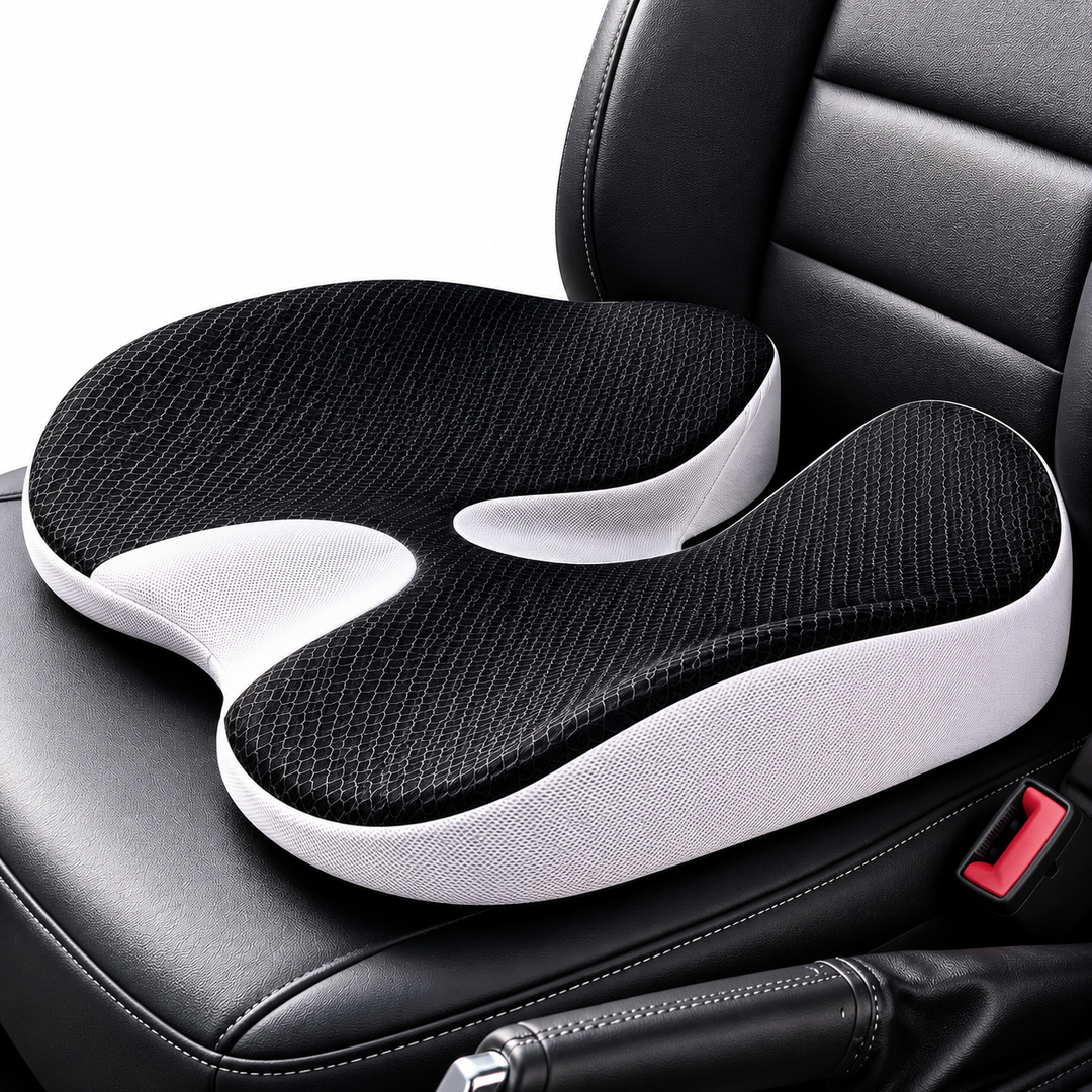 Premium Orthopedic Memory Foam Cushion Non Slip Tailbone Sciatica Seat Cushion Back Support Pressure Relief Chair Car Prostate Comfort Pad
