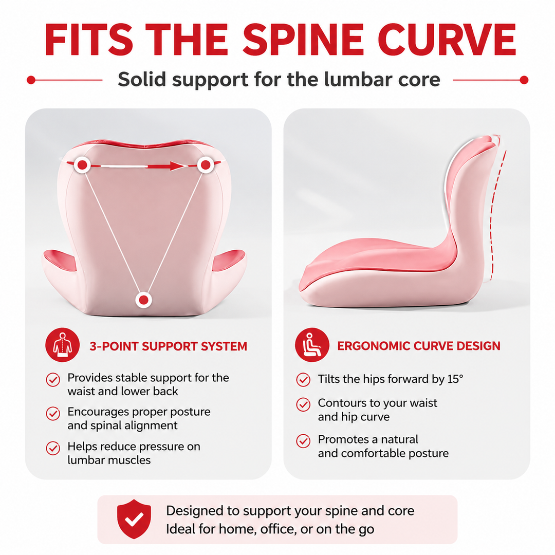 Premium Orthopedic Memory Foam Seat Cushion Coccyx Tailbone Support Ergonomic Office Chair Pressure Relief Posture Support Car Home Travel Washable Cover