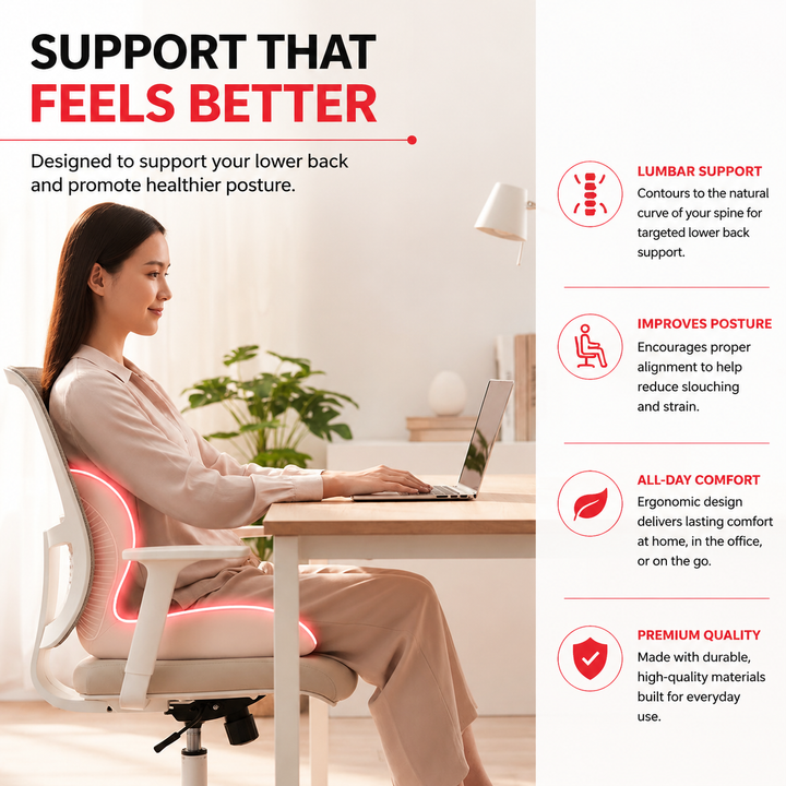 Premium Orthopedic Memory Foam Seat Cushion Coccyx Tailbone Support Ergonomic Office Chair Pressure Relief Posture Support Car Home Travel Washable Cover