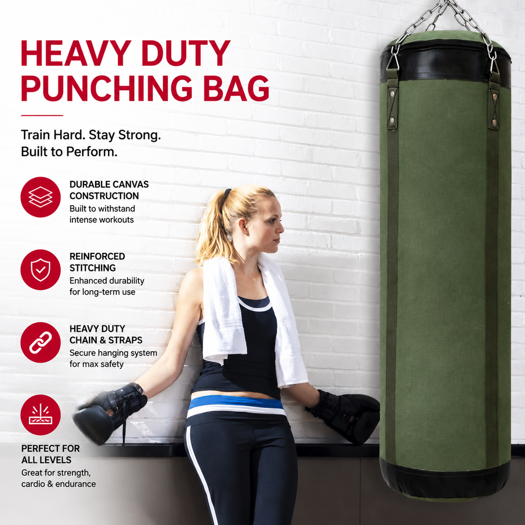 Premium PVC Boxing Sandbag Durable Hanging Punching Bag for Indoor &amp; Outdoor Training Oxford Cloth Sponge Material 60/80/100cm Sizes Chain Included Mt