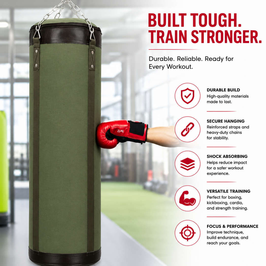 Premium PVC Boxing Sandbag Durable Hanging Punching Bag for Indoor &amp; Outdoor Training Oxford Cloth Sponge Material 60/80/100cm Sizes Chain Included Mt