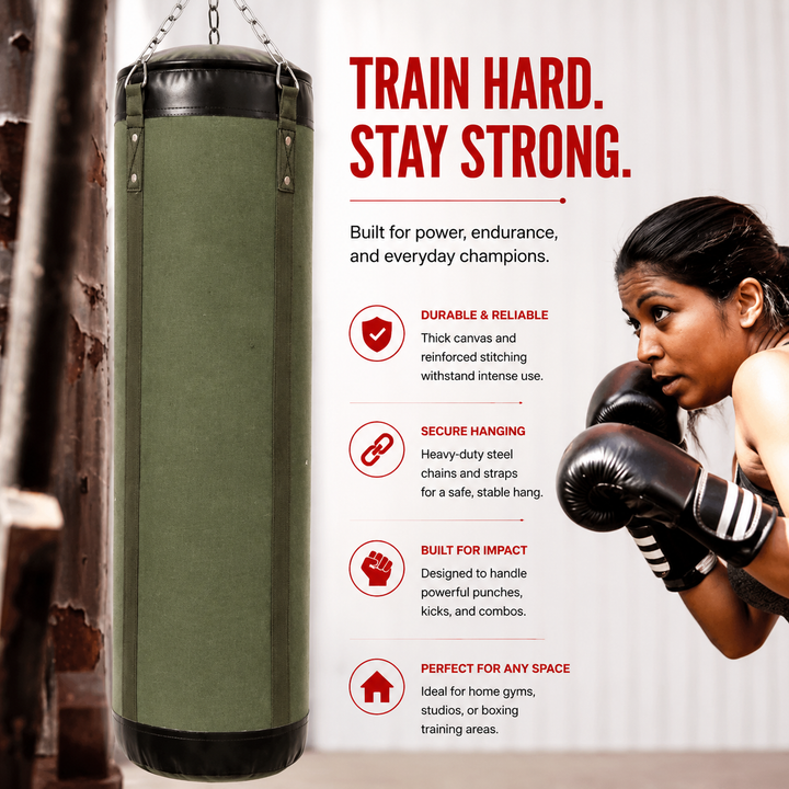 Premium PVC Boxing Sandbag Durable Hanging Punching Bag for Indoor &amp; Outdoor Training Oxford Cloth Sponge Material 60/80/100cm Sizes Chain Included Mt