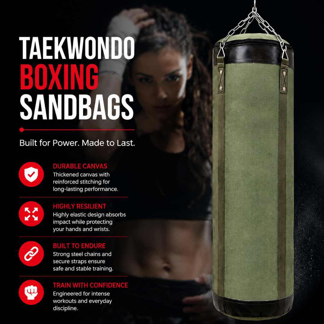 Premium PVC Boxing Sandbag Durable Hanging Punching Bag for Indoor &amp; Outdoor Training Oxford Cloth Sponge Material 60/80/100cm Sizes Chain Included Mt