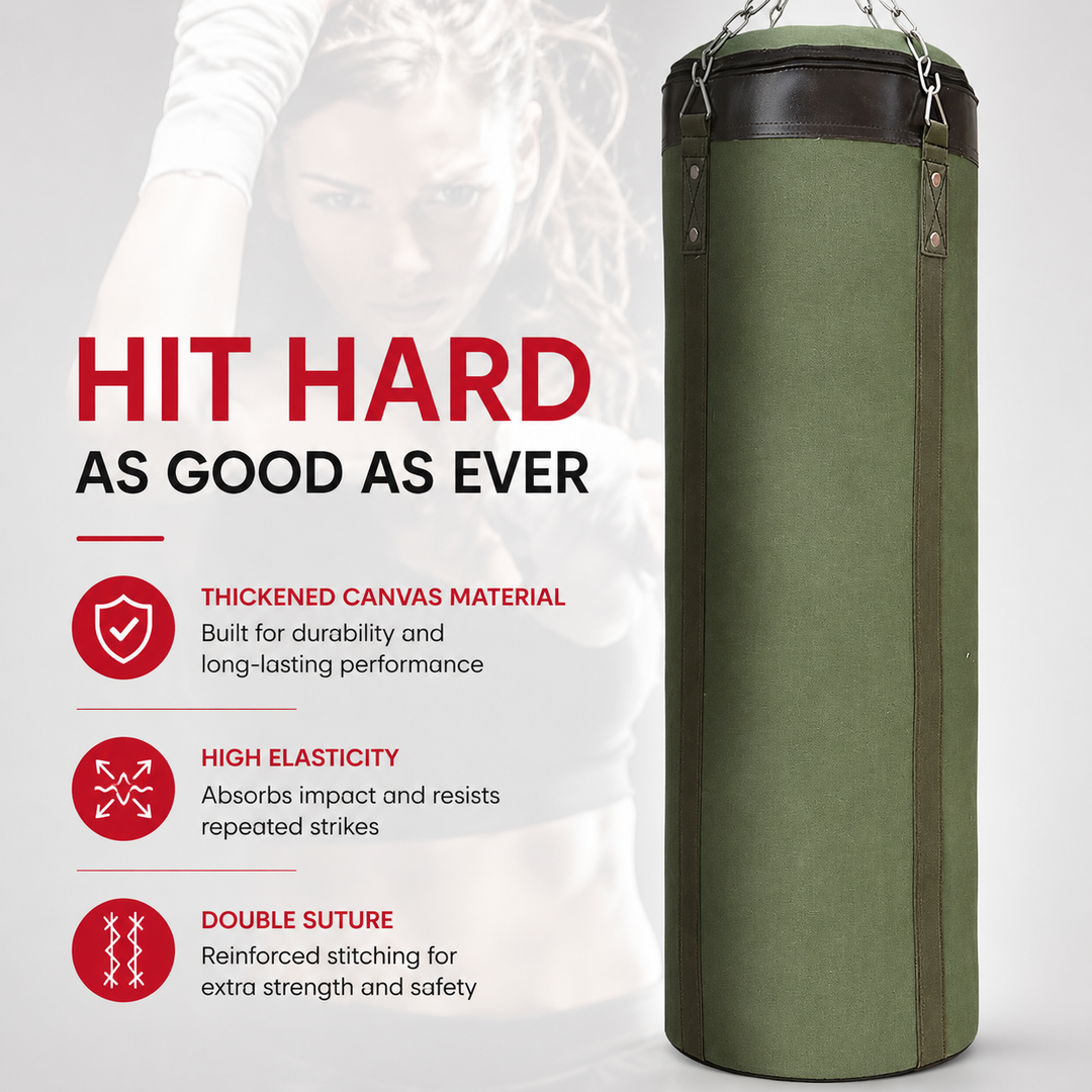 Premium PVC Boxing Sandbag Durable Hanging Punching Bag for Indoor &amp; Outdoor Training Oxford Cloth Sponge Material 60/80/100cm Sizes Chain Included Mt