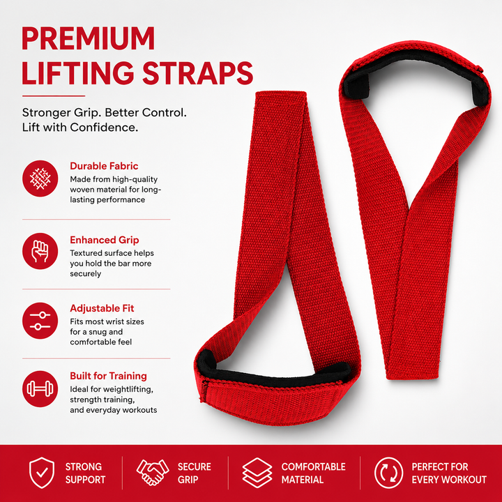 Premium Padded Figure 8 Deadlift Straps Weight Lifting Wrist Support Powerlifting Gym Fitness Pull Up Bar Grip Training Durable Comfortable Support