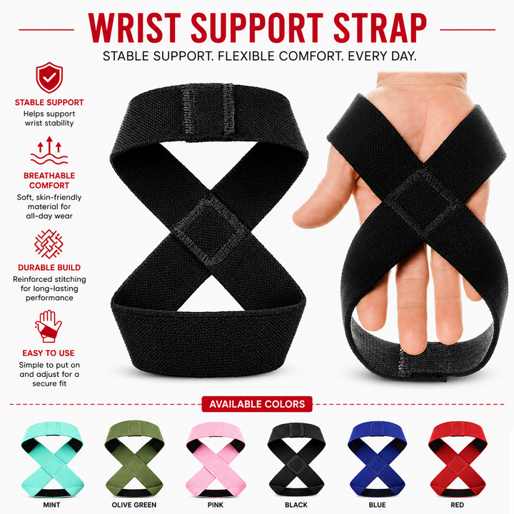 Premium Padded Figure 8 Deadlift Straps Weight Lifting Wrist Support Powerlifting Gym Fitness Pull Up Bar Grip Training Durable Comfortable Support