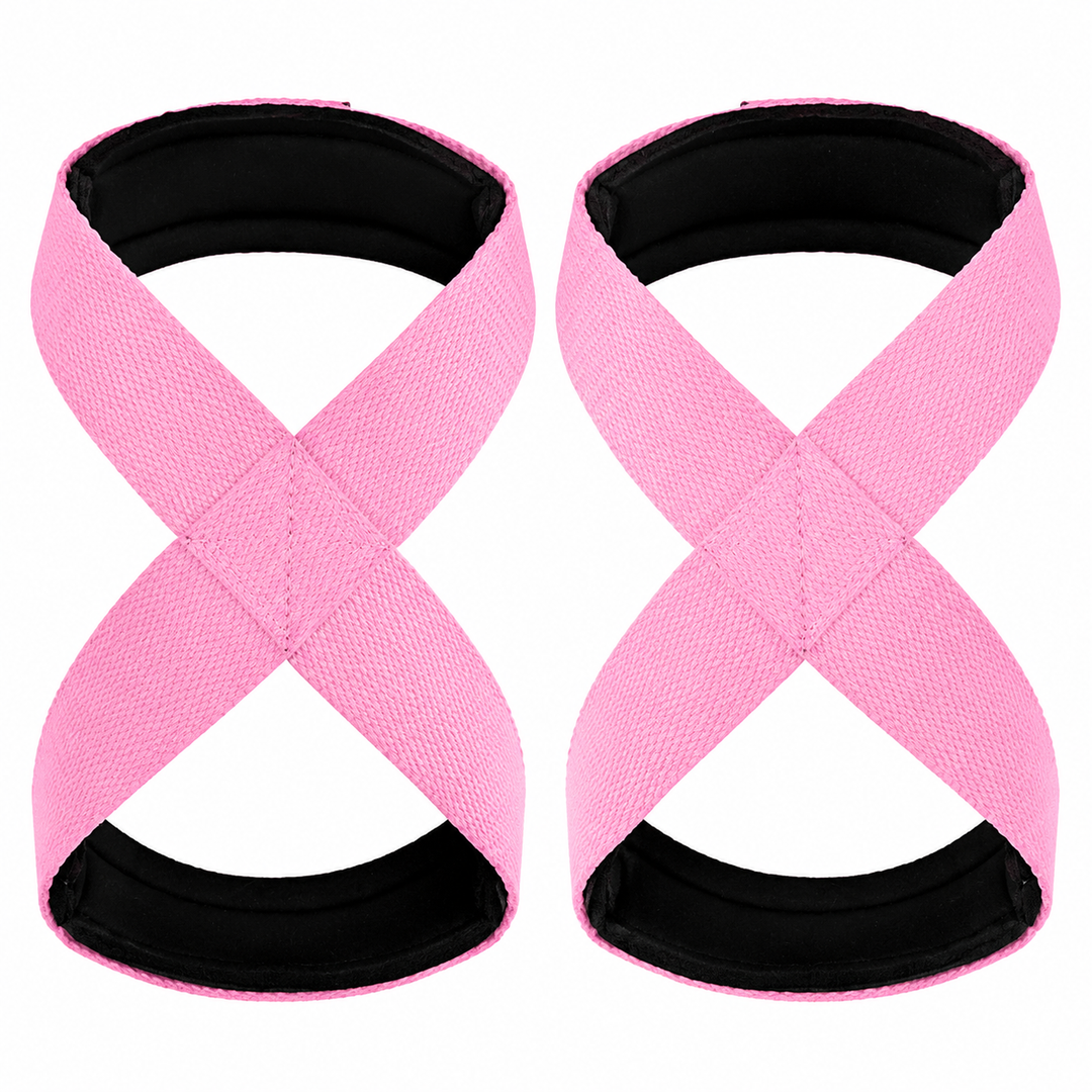 Premium Padded Figure 8 Deadlift Straps Weight Lifting Wrist Support Powerlifting Gym Fitness Pull Up Bar Grip Training Durable Comfortable Support