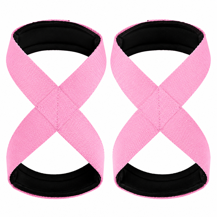 Premium Padded Figure 8 Deadlift Straps Weight Lifting Wrist Support Powerlifting Gym Fitness Pull Up Bar Grip Training Durable Comfortable Support