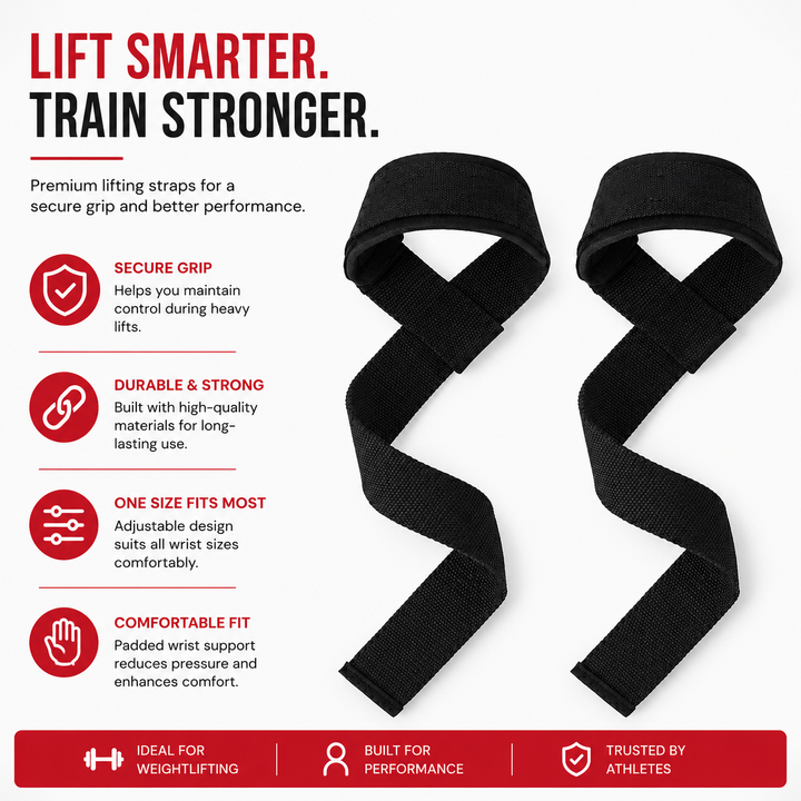 Premium Padded Figure 8 Deadlift Straps Weight Lifting Wrist Support Powerlifting Gym Fitness Pull Up Bar Grip Training Durable Comfortable Support