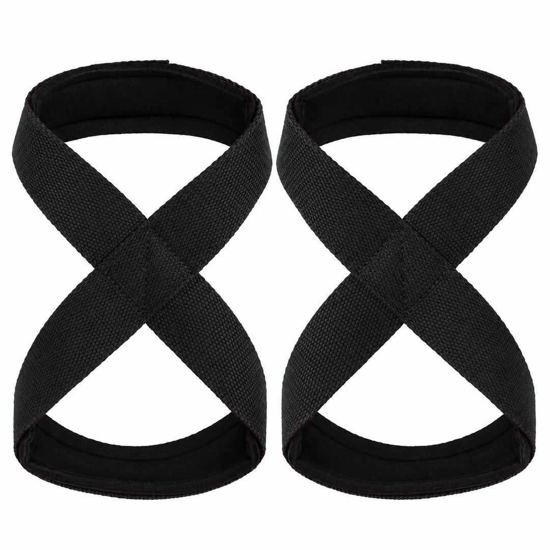 Premium Padded Figure 8 Deadlift Straps Weight Lifting Wrist Support Powerlifting Gym Fitness Pull Up Bar Grip Training Durable Comfortable Support