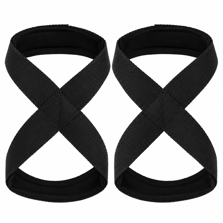 Premium Padded Figure 8 Deadlift Straps Weight Lifting Wrist Support Powerlifting Gym Fitness Pull Up Bar Grip Training Durable Comfortable Support