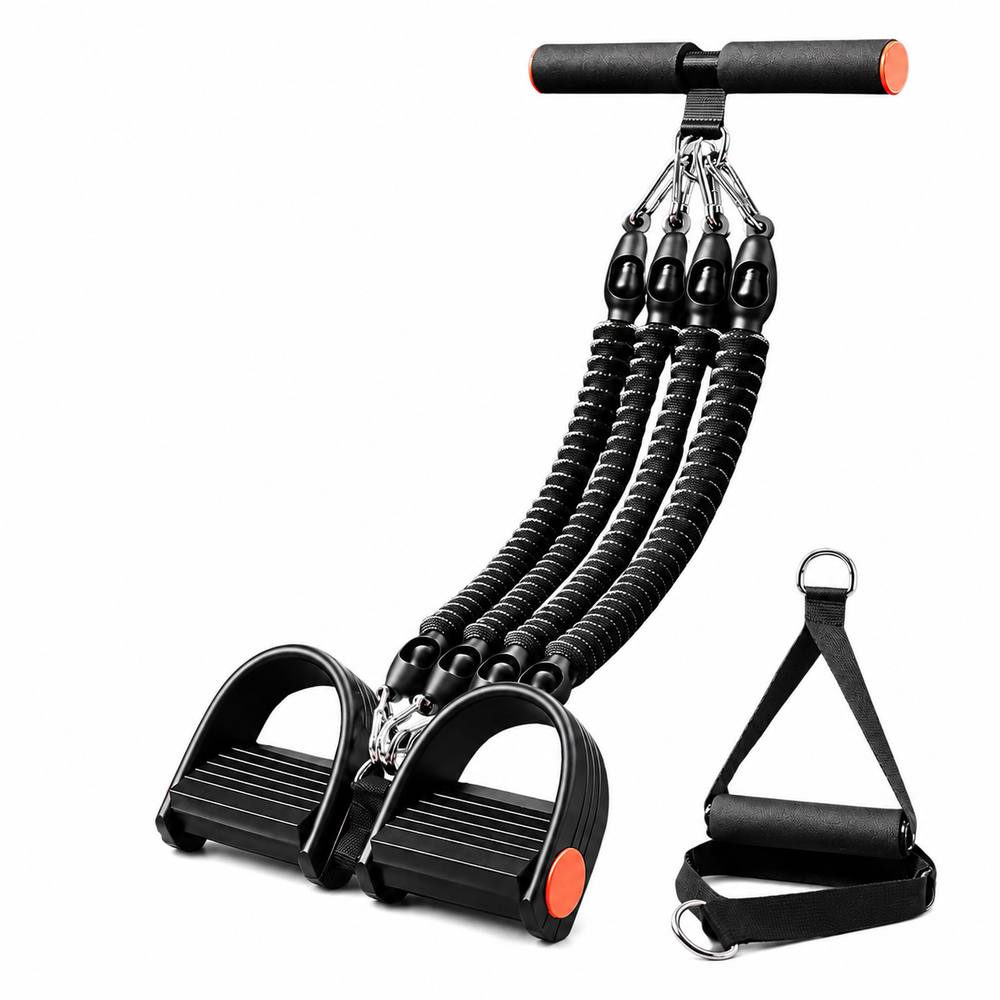 Premium Pedal Tensioner Resistance Trainer Adjustable Pull Rope Home Gym Fitness Equipment Full Body Core Back Abdominal Leg Workout Portable Exercise Device