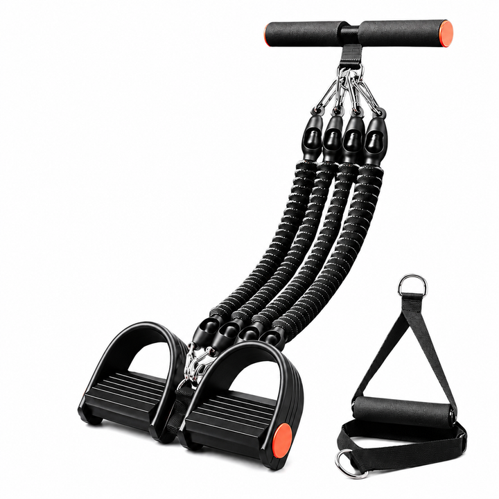 Premium Pedal Tensioner Resistance Trainer Adjustable Pull Rope Home Gym Fitness Equipment Full Body Core Back Abdominal Leg Workout Portable Exercise Device