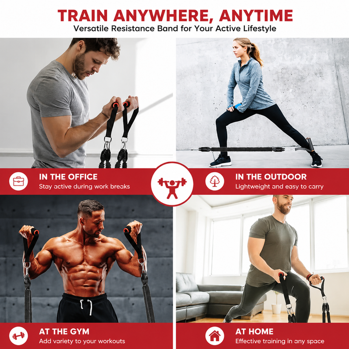Premium Pedal Tensioner Resistance Trainer Adjustable Pull Rope Home Gym Fitness Equipment Full Body Core Back Abdominal Leg Workout Portable Exercise Device