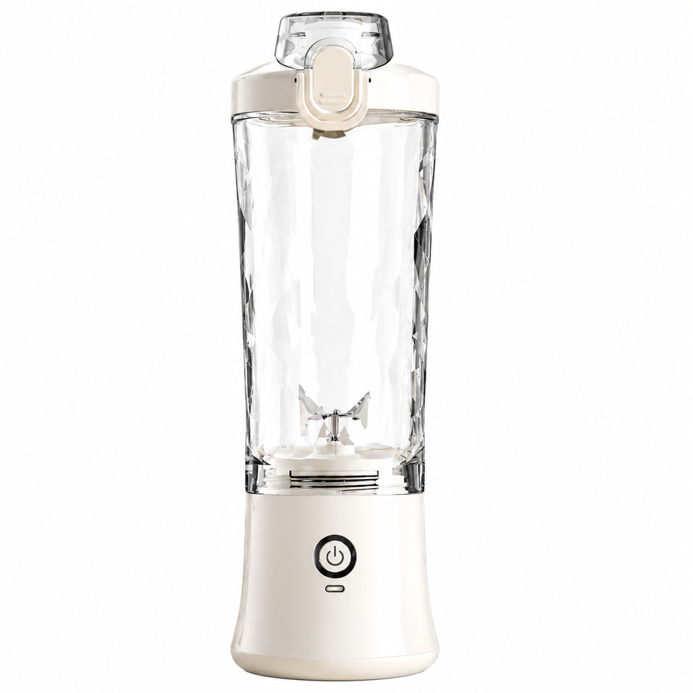 Premium Portable Blender 600ML Rechargeable USB Type-C 6 Blade Ice Crushing Smoothie Maker BPA Free Cordless Travel Juicer Bottle Mixer for Kitchen Gym and Office Use