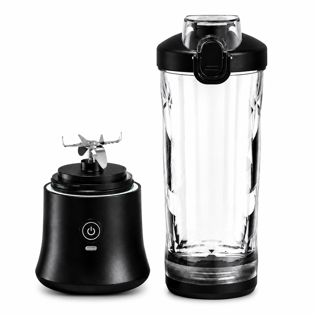 Premium Portable Blender 600ML Rechargeable USB Type-C 6 Blade Ice Crushing Smoothie Maker BPA Free Cordless Travel Juicer Bottle Mixer for Kitchen Gym and Office Use