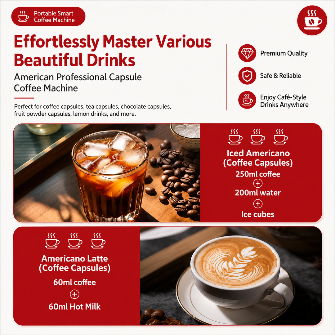 Premium Portable Electric Coffee Maker Grind and Brew K Cup Compatible Ground Coffee USB-C Rechargeable Travel Single Serve Coffee Machine