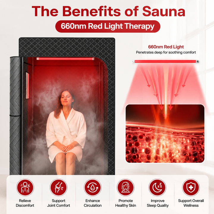 Premium Portable Steam Sauna Tent Infrared Home Sauna 2.5L Steam Generator 9 Heat Levels 99 Min Timer Foldable Spa Detox Relaxation Wellness System