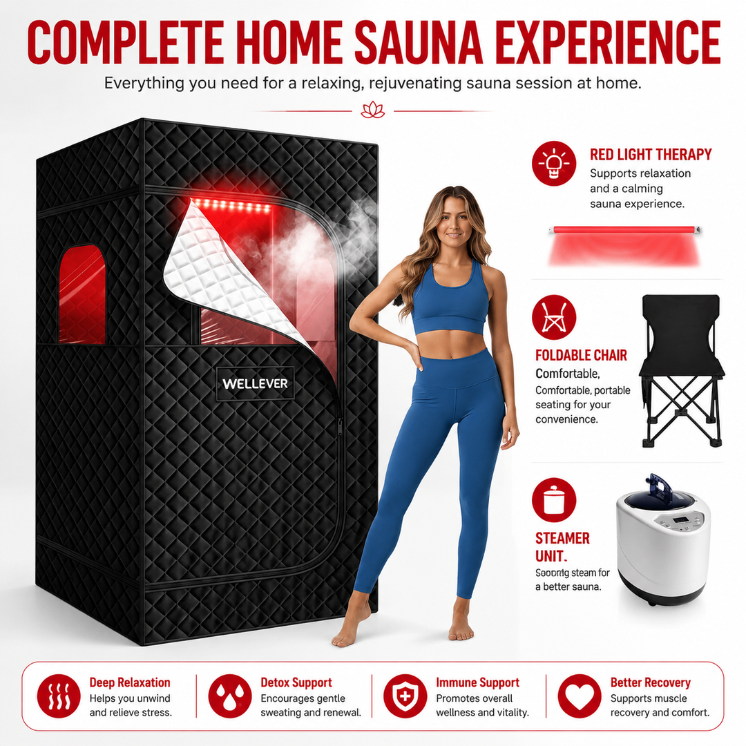 Premium Portable Steam Sauna Tent Infrared Home Sauna 2.5L Steam Generator 9 Heat Levels 99 Min Timer Foldable Spa Detox Relaxation Wellness System