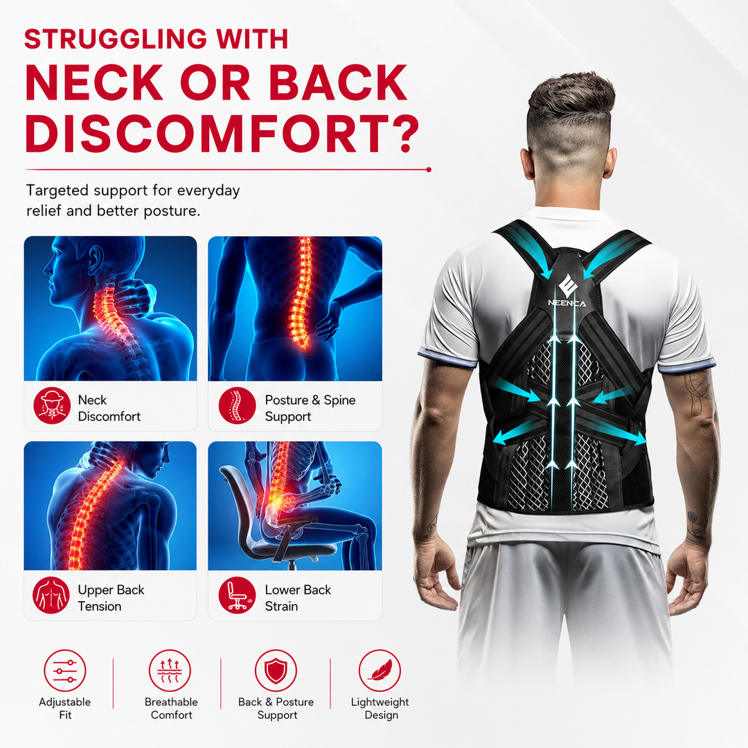 Premium Posture Corrector Brace Adjustable Back Support Spine Alignment Shoulder Support Slouching Pain Relief Breathable Lightweight Posture Correction Belt for Daily Use