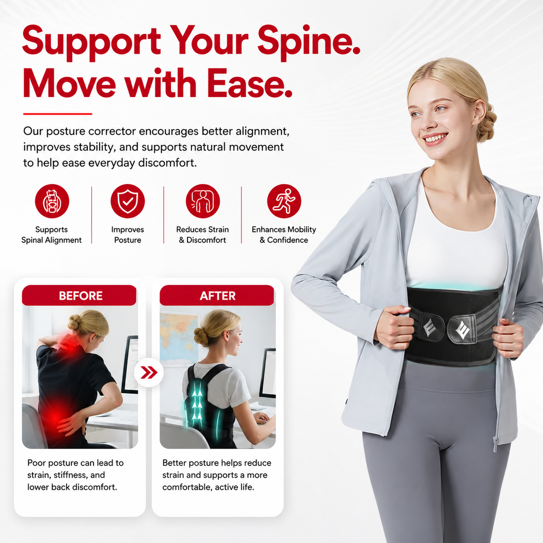 Premium Posture Corrector Brace Adjustable Back Support Spine Alignment Shoulder Support Slouching Pain Relief Breathable Lightweight Posture Correction Belt for Daily Use